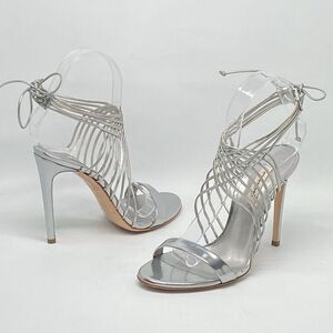 Casadei Multi-strap metallic leather sandals size 6.5